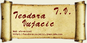 Teodora Vujačić vizit kartica